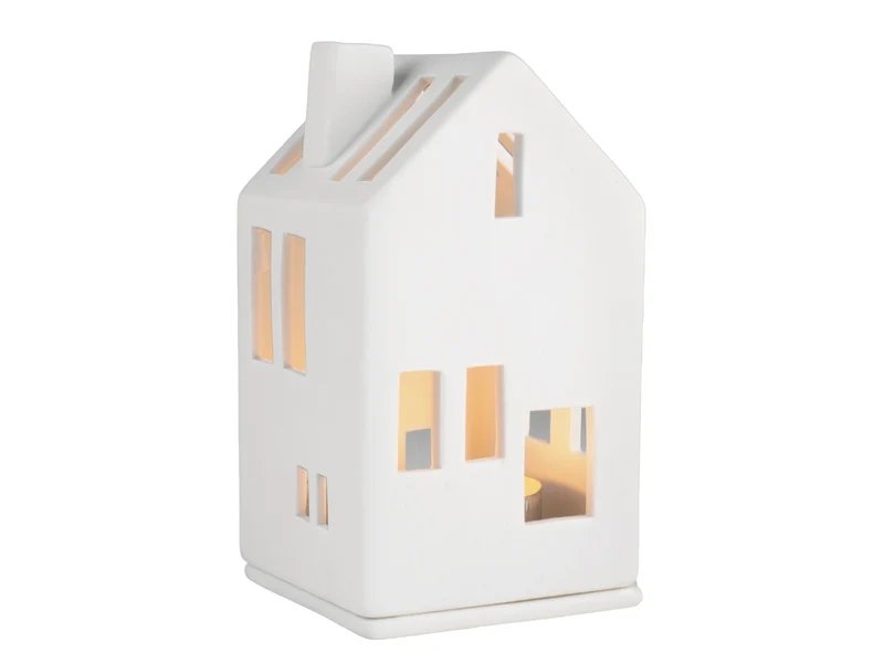 räder Mini Lichthaus Wohnhaus weiß 11cm
