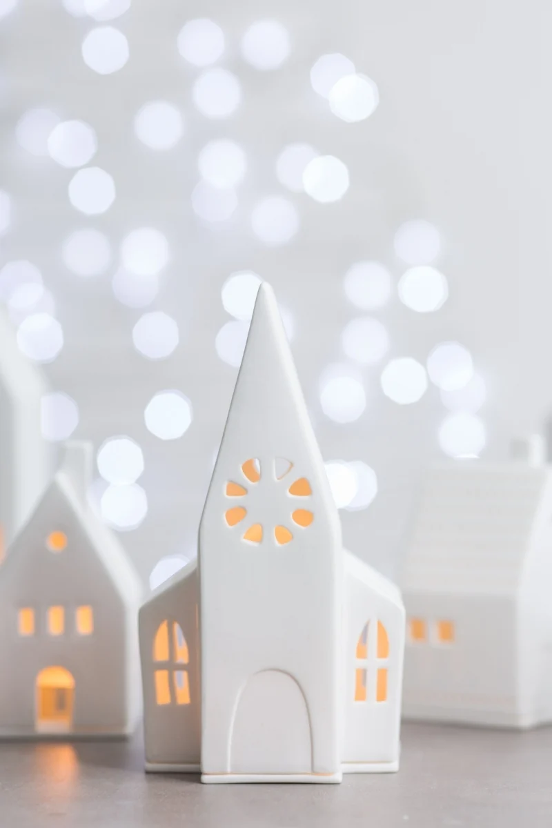 räder Lichthaus Kirche weiß 23cm