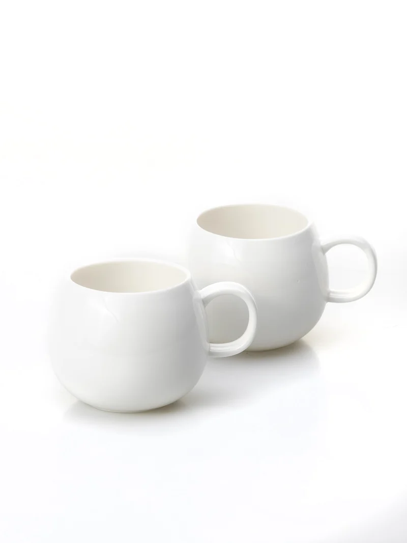 Bondy White Große Kaffee Tassen 2er Set