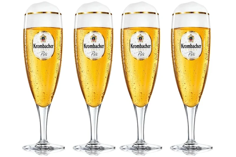 Krombacher Biergläser mit Stiel 300 ml - 4 Stück