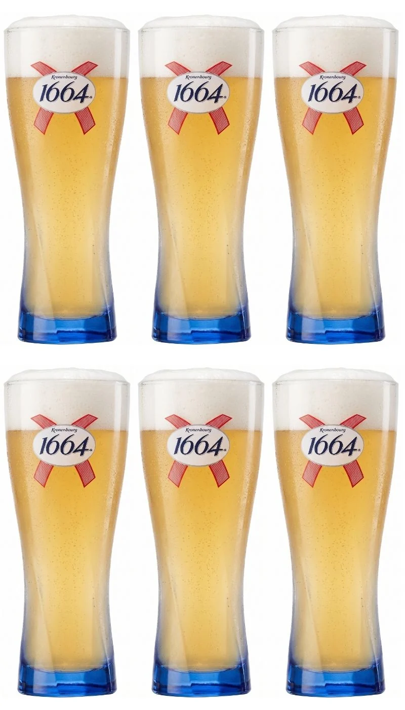 Kronenbourg 1664 Blanc Biergläser 330 ml - 6 Stück