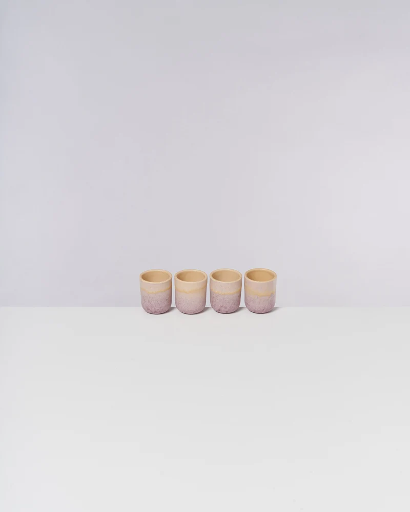 Copa Alto Espressobecher apricot flieder 4er-Set