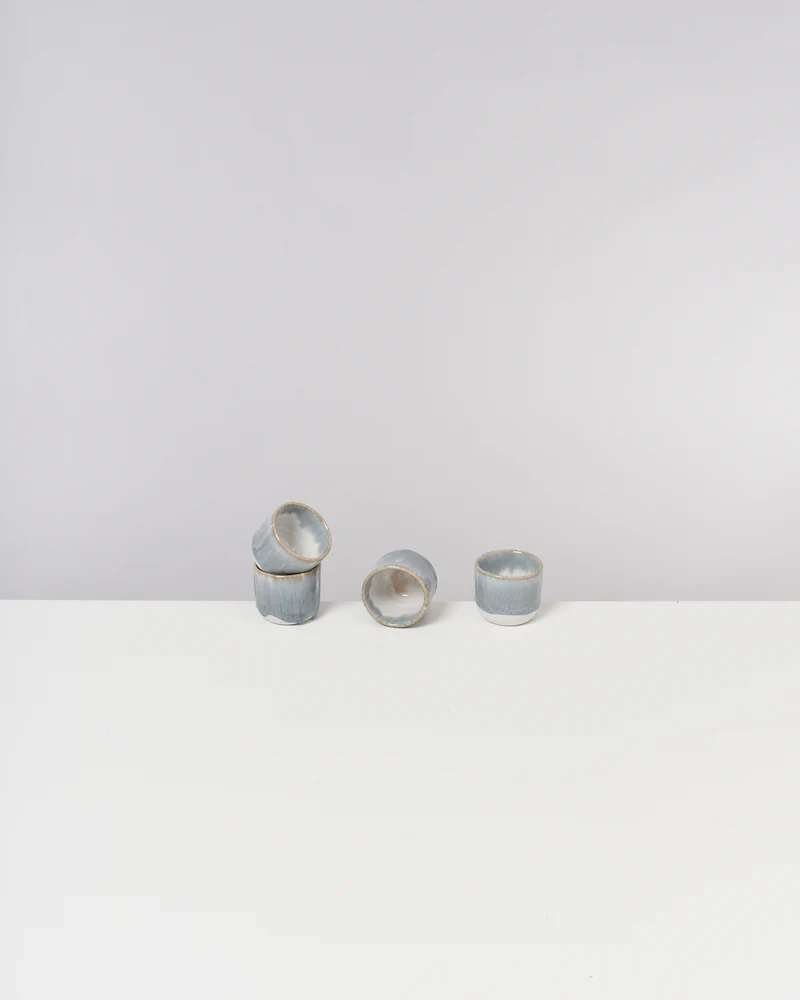 Coimbra Espressobecher graublau 4er-Set