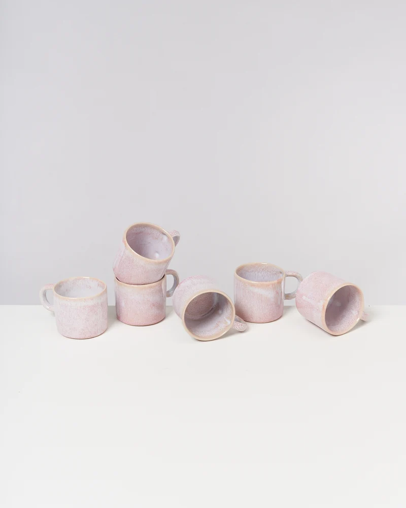 Cordoama Tasse klein modern rosé 6er-Set