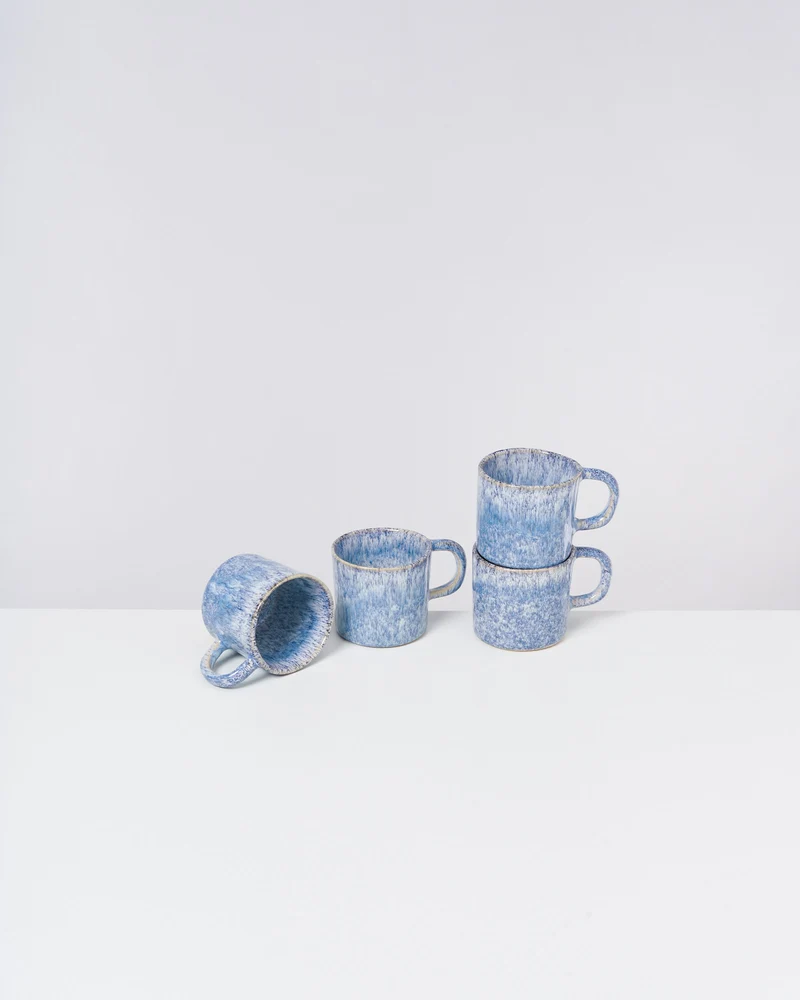 Cordoama Tasse klein modern blau 4er-Set