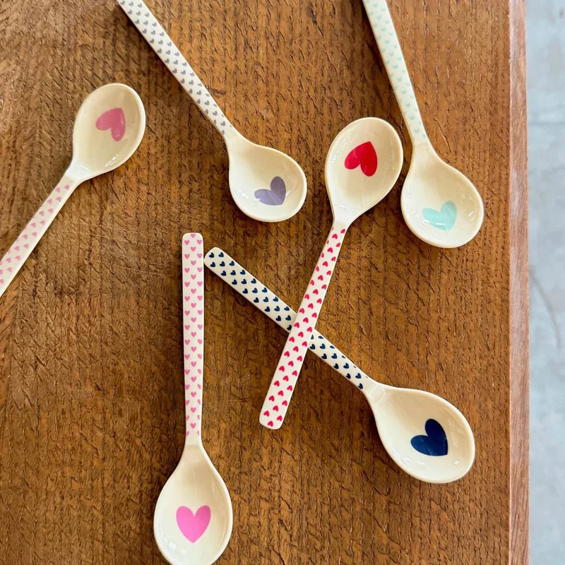 rice Teelöffel Hearts Print Melamin