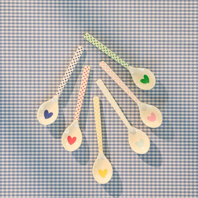 rice Teelöffel Hearts Print Melamin