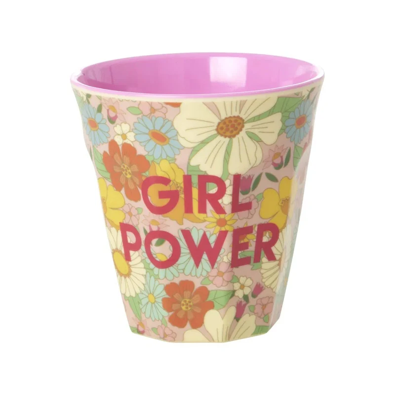 rice mittelgroßer Kinderbecher Hellrosa – Flower Power