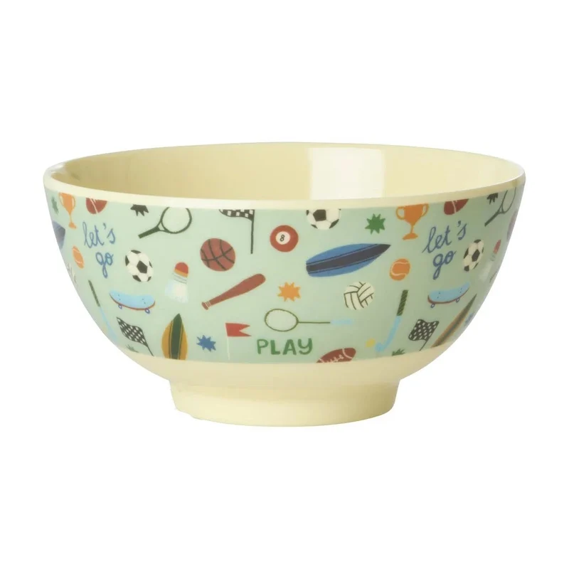 rice Mittelgroße Kinderschüssel Hellgrün - Sports Print