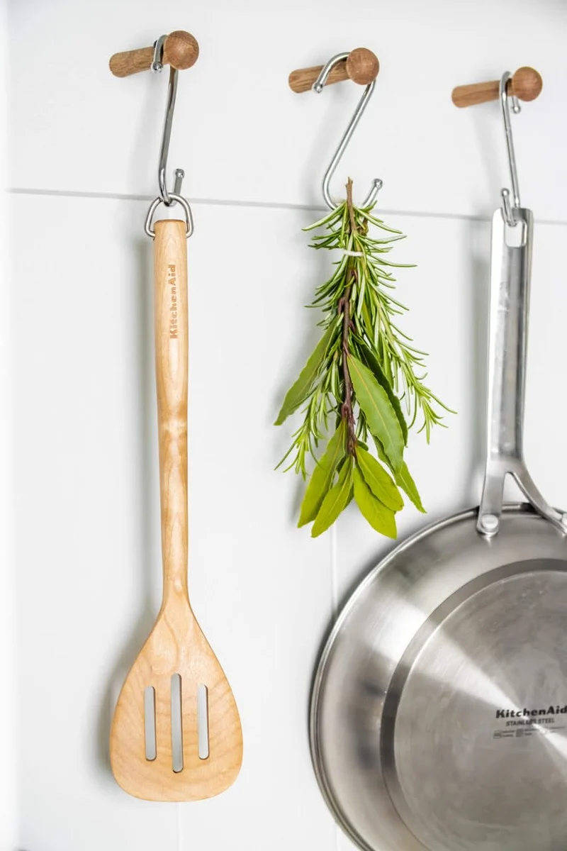 KitchenAid Pfannenwender Core Birkenholz 33 cm Braun - Spatel Kochlöffel