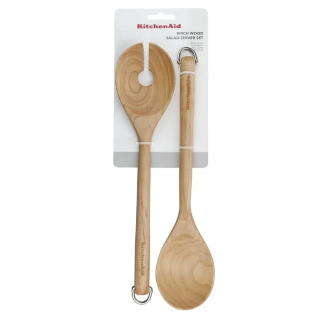 KitchenAid Salatbesteck Core Birkenholz 2-teilig 33 cm - Servieren