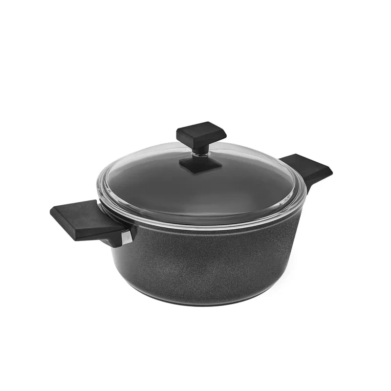 Karaca Swiss Crystal Kochtopfset, Schwarz, 20 cm