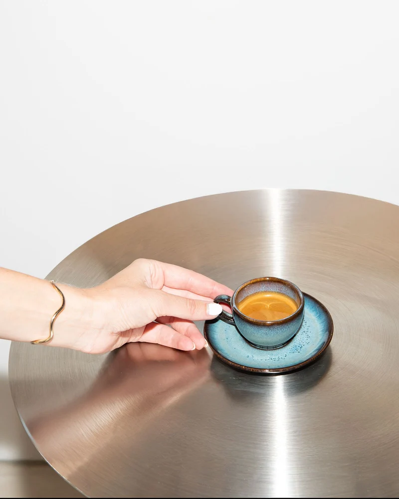Madeira Espressotasse & Espressountertasse classic grünblau