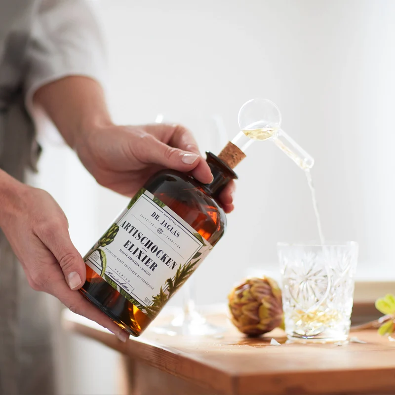 Ausgießer, + Design Geschenkkarton, 2 cl, mundgeblasen