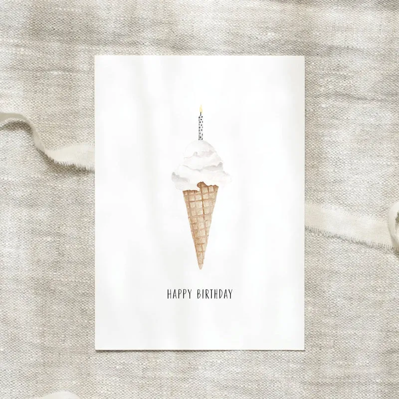 Postkarte - Ice cream candle