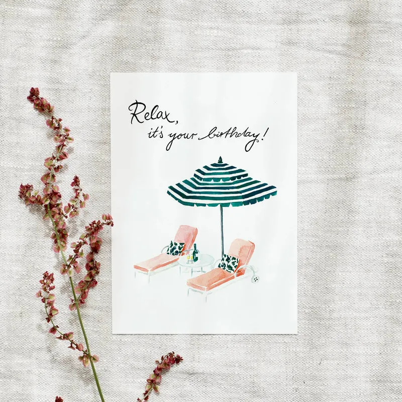 Postkarte - Relax, it's your birthday