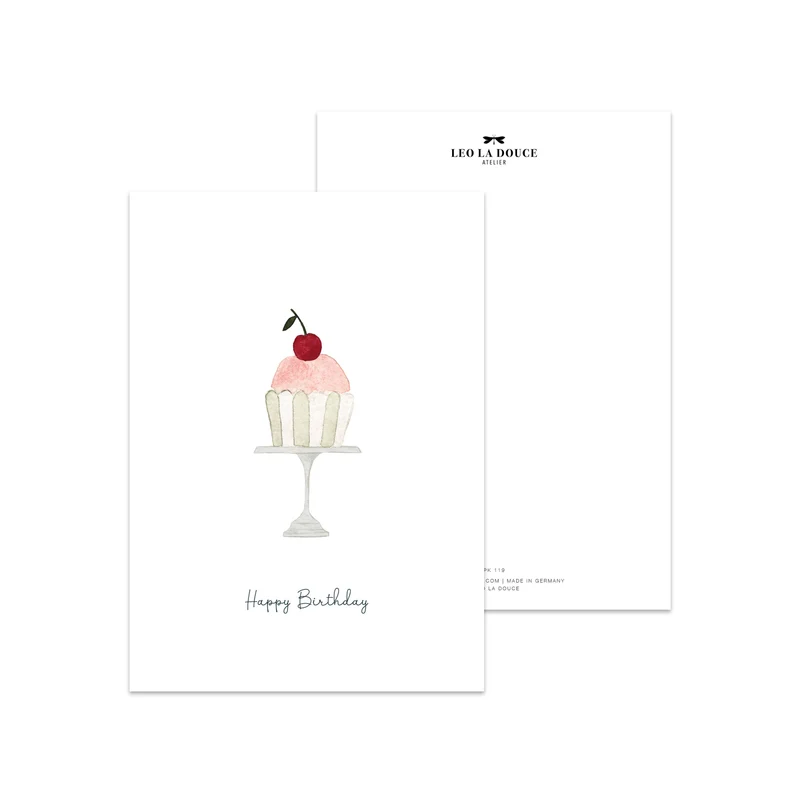 Postkarte · Happy Birthday | Cupcake