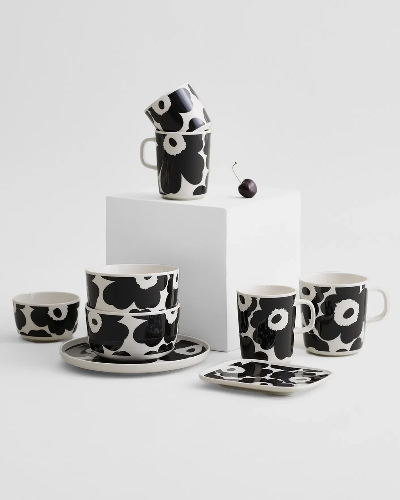Tasse Unikko Schwarz/Weiß 250ml