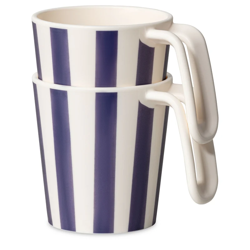 Henkeltasse MUKK STRIPES BLUE 30er-SET
