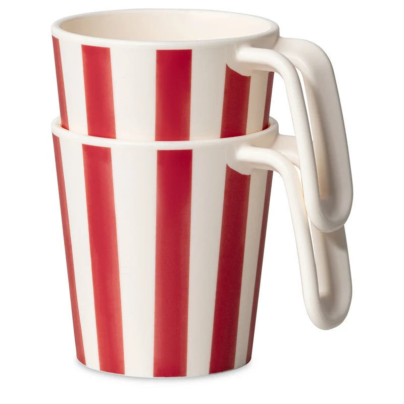 Henkeltasse MUKK STRIPES RED 30er-SET