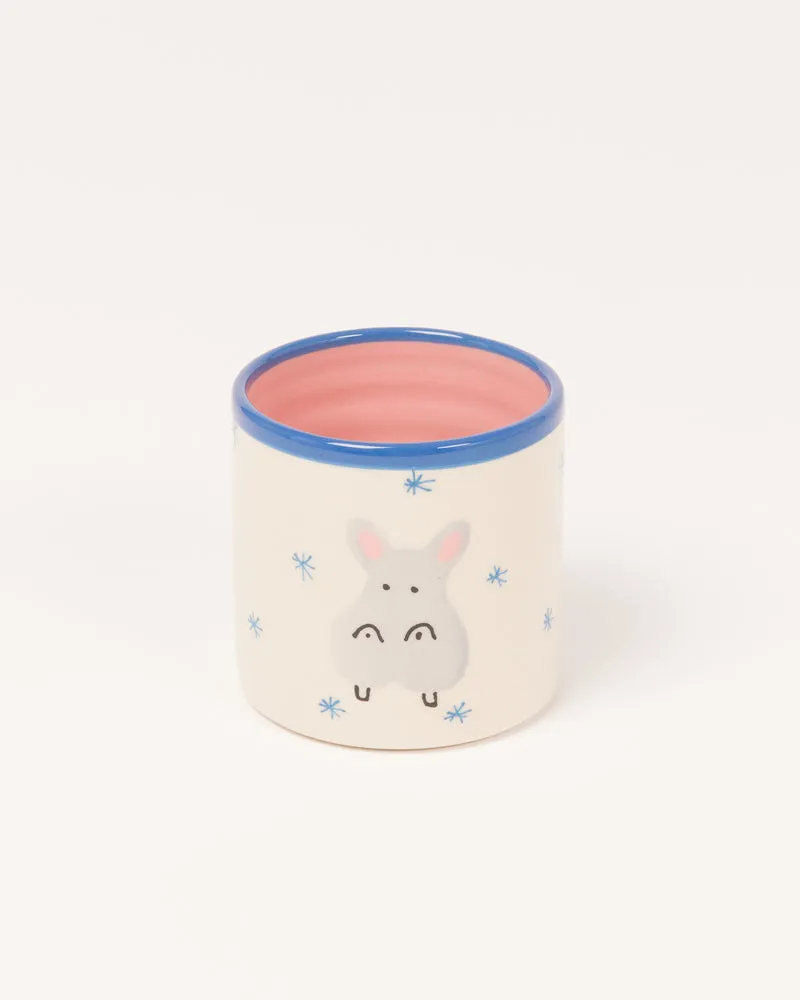 Miio Miini Becher groß Hippo weiß blau