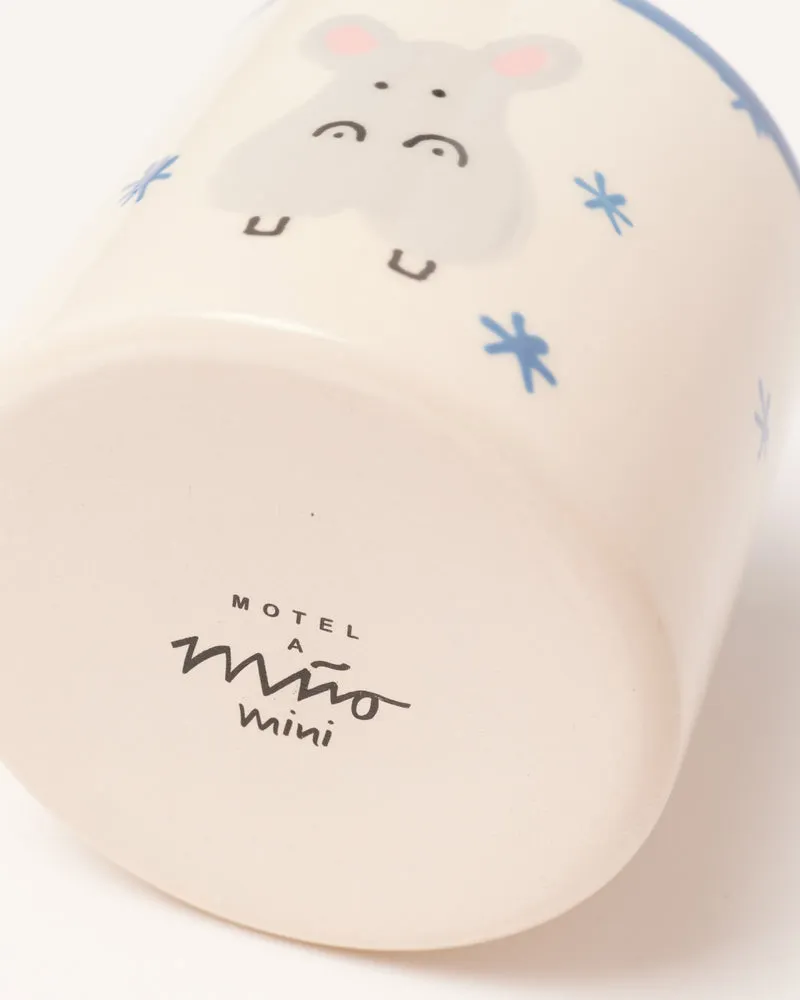 Miio Miini Becher groß Hippo weiß blau