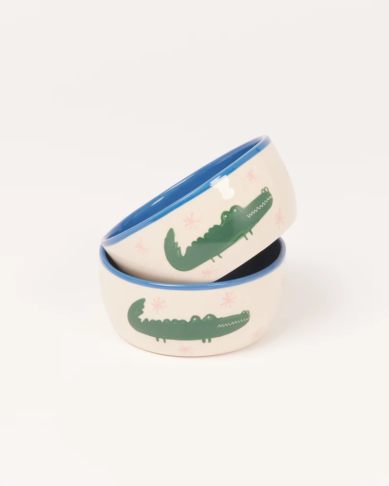 Miio Miini Müslischale modern Croco weiß blau