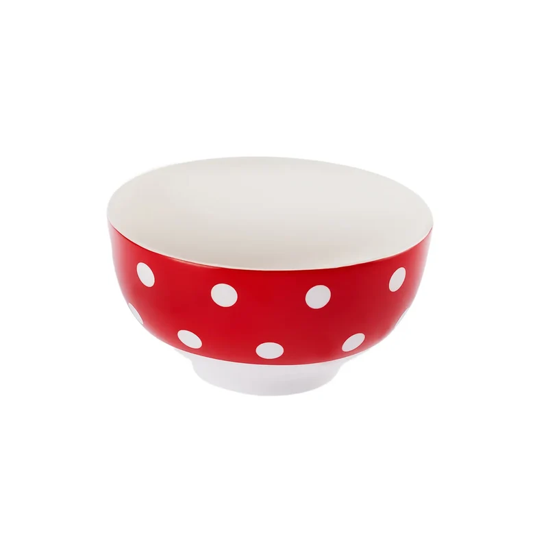 Karaca Polka Dot Porzellan Rot Snack Holder 11 cm