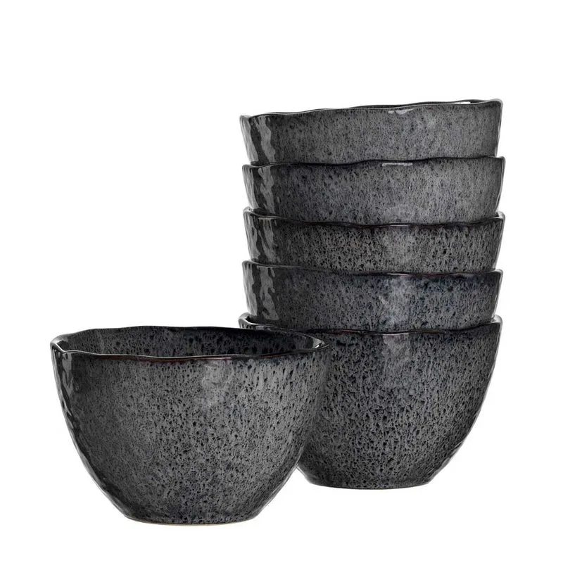 Keramikschale MATERA 15 cm anthrazit 6er-Set