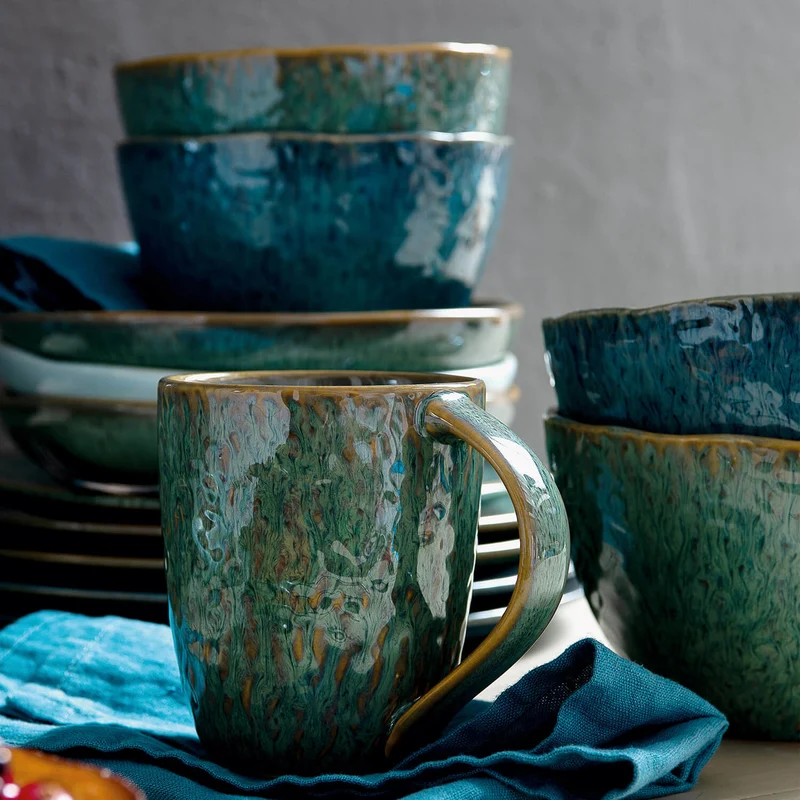 Keramikschale MATERA 15 cm blau 6er-Set