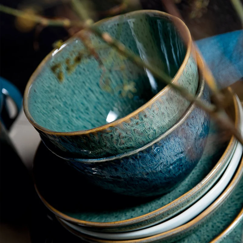 Keramikschale MATERA 15 cm blau 6er-Set
