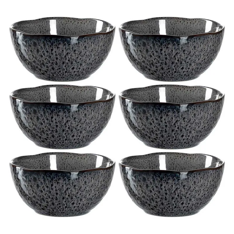 Keramikschale MATERA 12 cm anthrazit 6er-Set