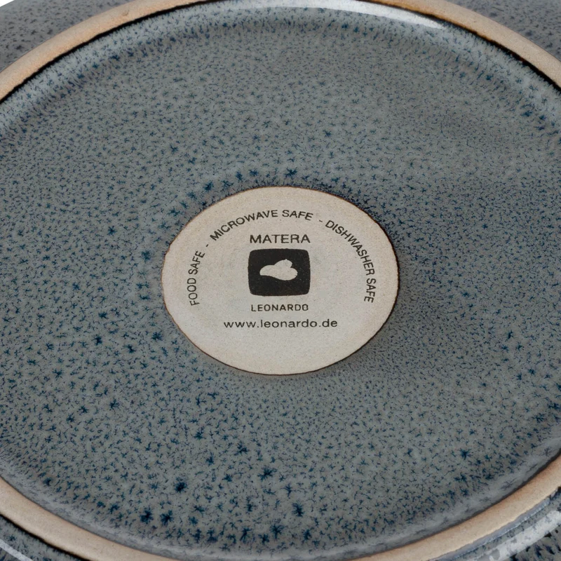 Keramikteller MATERA 21 cm anthrazit tief 6er-Set