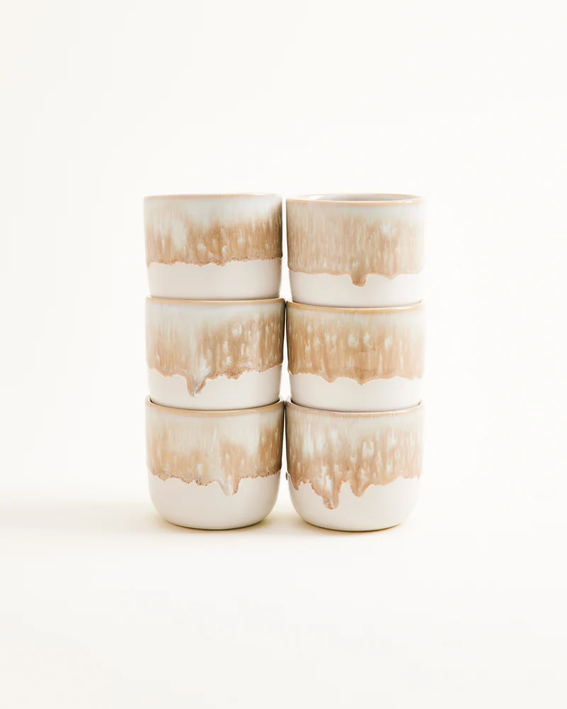 Coimbra Becher klein sand 6er-Set