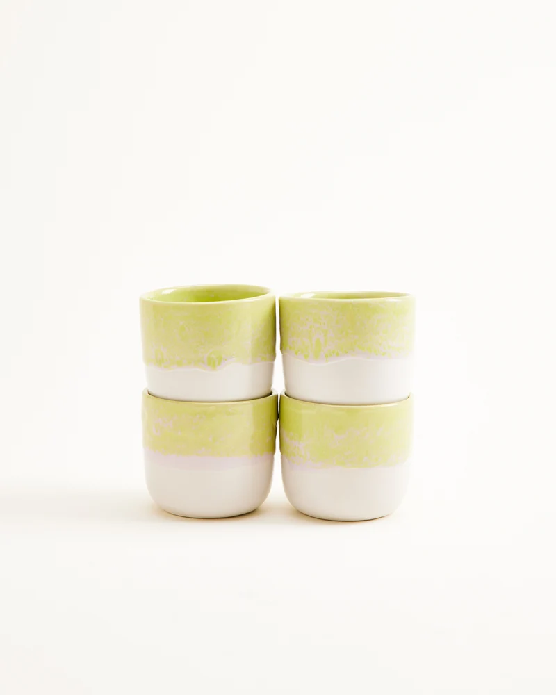 Coimbra Becher klein lime 4er-Set