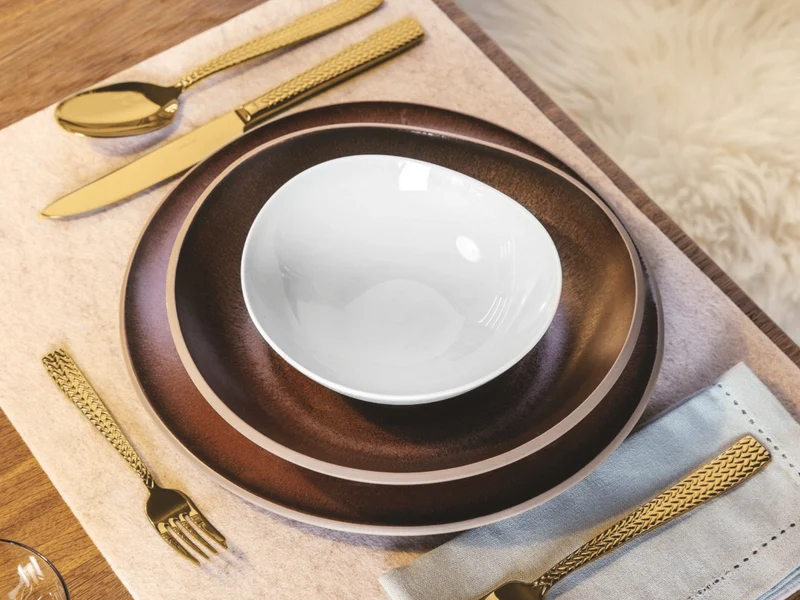 Sambonet Cortina Besteck 24tlg Vh Edelstahl/PVD Gold