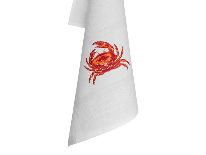 Vista Portuguese Geschirrtuch Crab weiß 50x70cm