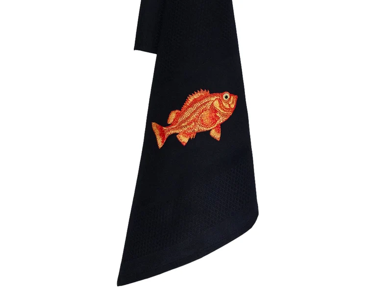 Vista Portuguese Geschirrtuch Redfish schwarz 50x70cm