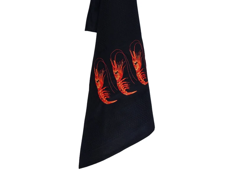 Vista Portuguese Geschirrtuch Prawns schwarz 50x70cm