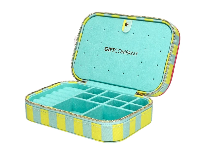 Giftcompany Treasure Schmucketui S gestreift hellgrün/türkis 16cm