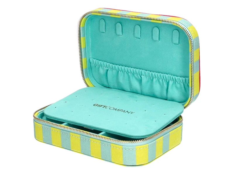 Giftcompany Treasure Schmucketui S gestreift hellgrün/türkis 16cm