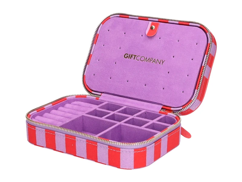Giftcompany Treasure Schmucketui S gestreift rot/lila 16cm