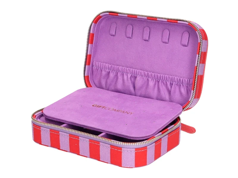 Giftcompany Treasure Schmucketui S gestreift rot/lila 16cm