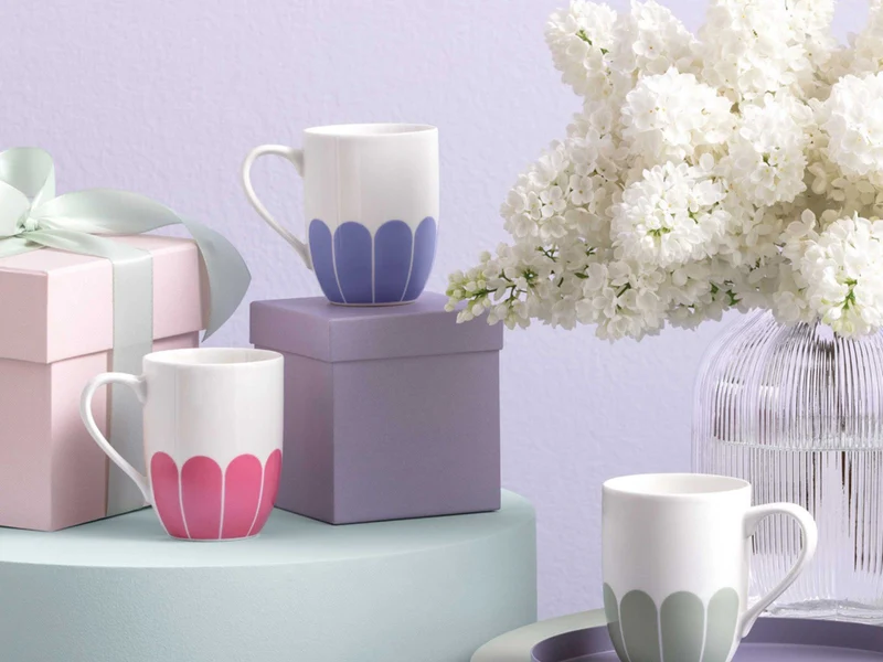 Villeroy & Boch Fleur bleu Henkelbecher 0,29l Set6