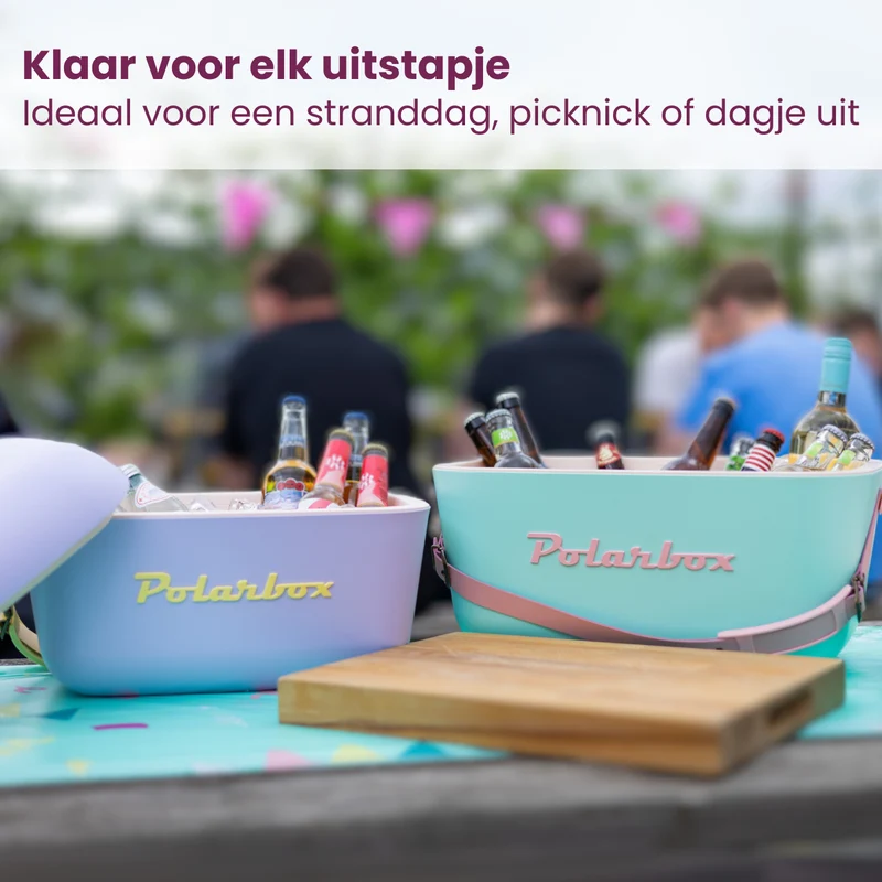 Polarbox Kühlbox mit Schultergurt - Lime Lilac - 20 Liter