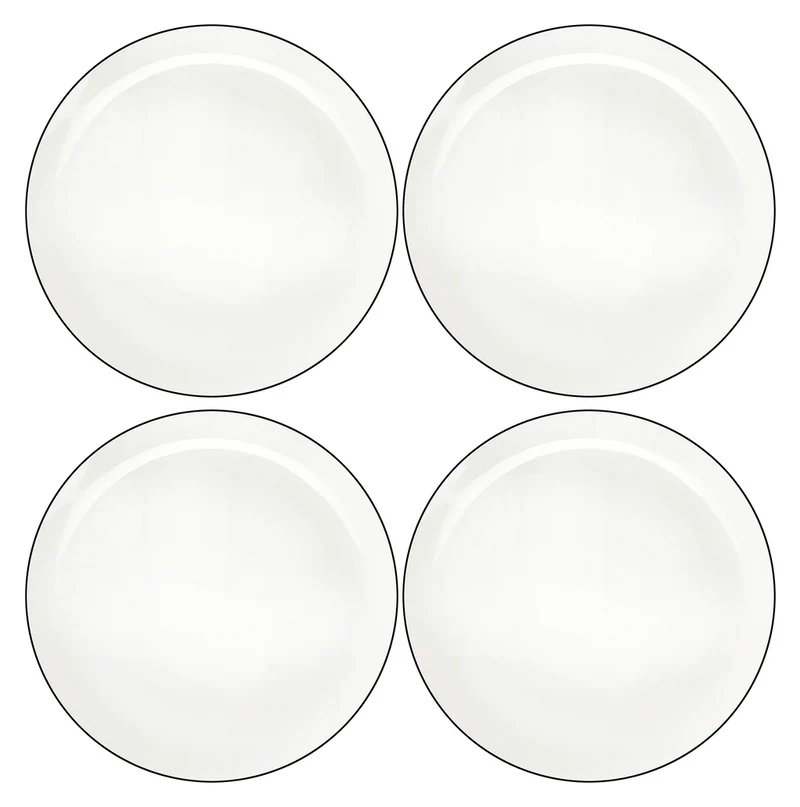 ASA Selection Frühstücksteller / Dessertteller A Table Ligne Noire ø 21 cm - 4 Stück