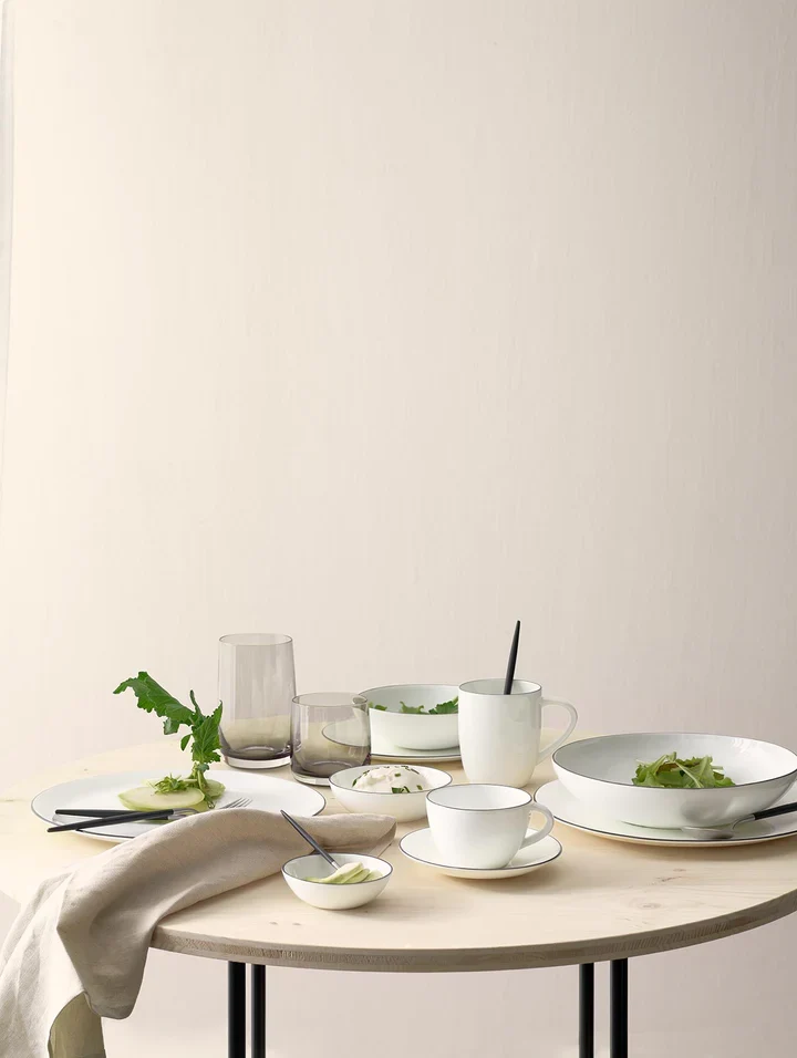 ASA Selection Tiefe Teller / Pastateller A Table Ligne Noire ø 22 cm - 4 Stück