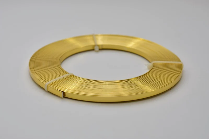 Aluminiumdraht flach Gold 10mtr