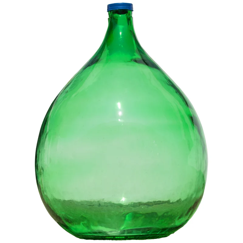 Glasballon 34 l Grün im Poly-Korb