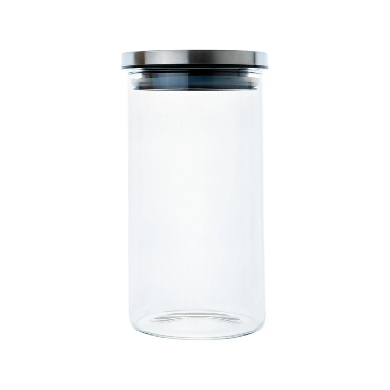 Borosilikatglas - Vorratsglas 1100 ml mit Edelstahldeckel